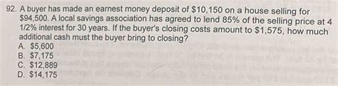 earnest money credited to seller are buyer